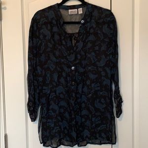 Chico’s Design Sheet Blouse Size 2